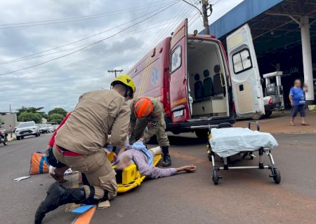 IVINHEMA: Acidente deixa motociclista ferido no Bairro Guiray