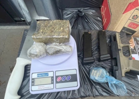 Polícia Civil prende homem por tráfico de drogas, posse de arma de fogo de uso restrito e contrabando