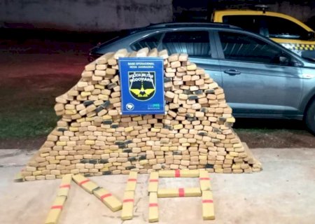 Polícia Militar Rodoviária apreende mais de 500 kg de maconha em veículo furtado na MS-480