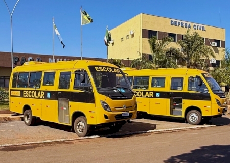 DEODÁPOLIS: Transporte escolar do município recebe reforço com dois novos ônibus