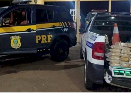 Carga de cocaína que saiu da fronteira com destino a Epitácio, é interceptada pela PRF em Bataguassu