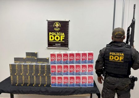DOF apreende mais de cem aparelhos de telefone celular que seriam entregues em São Paulo