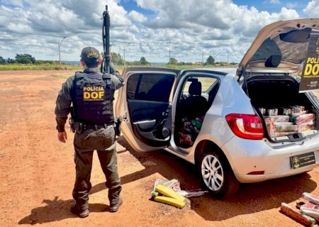 DOF apreende carro com mais de 560 quilos de maconha em Assentamento