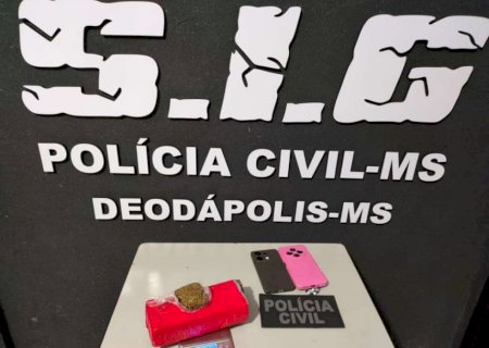 DEODÁPOLIS: Operação da Polícia Civil resulta em prisão de traficante em posse de tablete de maconha