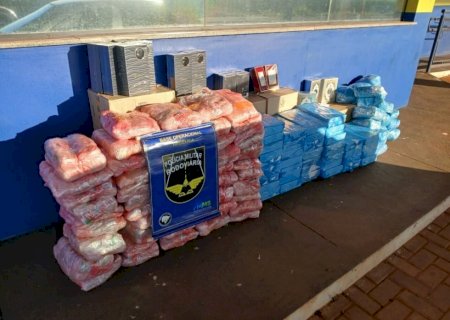 Polícia apreende mercadorias após perseguição na rodovia MS-145
