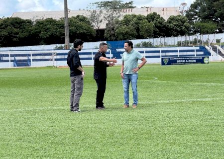 IVINHEMA: Secretário estadual Marcelo Miranda visita município, conhece o Estádio Saraivão e reforça apoio ao esporte e à cultura