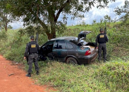 DOF apreende mais de 800 quilos de maconha após perseguição em MS