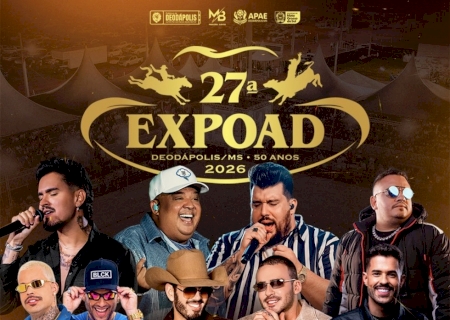 DEODÁPOLIS: Com shows nacionais, rodeio e cavalgada, EXPOAD celebra os 50 anos do município