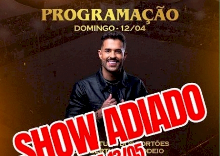 DEODÁPOLIS: Show de Bruno Rosa é adiado devido ao mau tempo no encerramento da 27ª EXPOAD