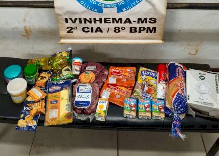 IVINHEMA: Mãe e filha são pegas furtando picanha e mercadorias em supermercado