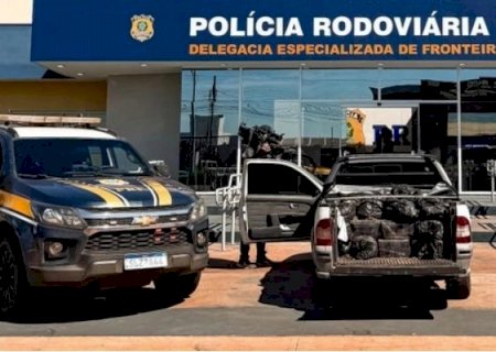 PRF apreende veículo roubado que seguia para Bataguassu com 750 kg de maconha