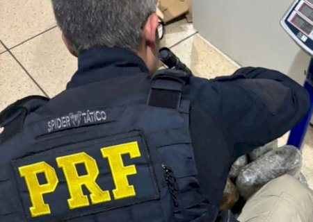 Adolescente é apreendido com 11 kg de skunk na BR-262 em Água Clara
