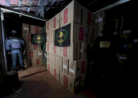DOF encontra entreposto de cigarros contrabandeados em Mundo Novo