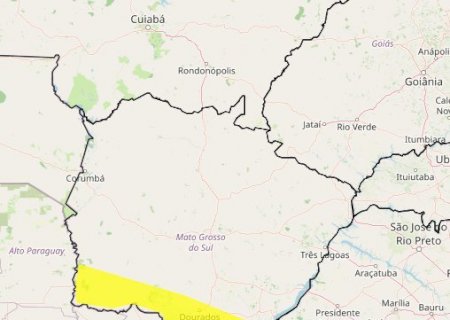Inmet divulga aviso de tempestade com risco de granizo para Ivinhema, Deodápolis, Novo Horizonte do Sul e mais cidades