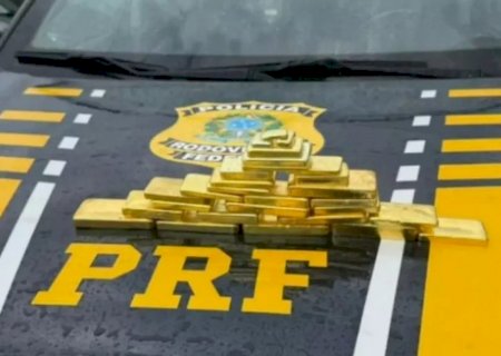 PRF apreende 15,5 quilos de ouro ilegal avaliados em R$ 10 milhões
