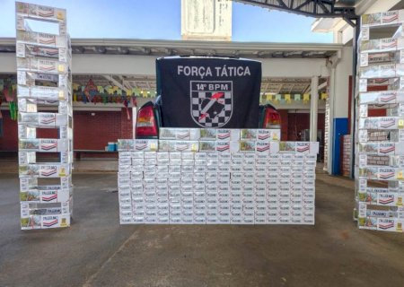 FÁTIMA DO SUL: Força Tática apreende 250 pacotes de cigarros contrabandeados