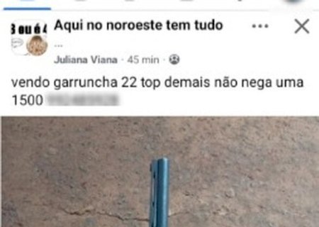 Com tornozeleira no pé, homem anuncia arma no Facebook e acaba preso em MS