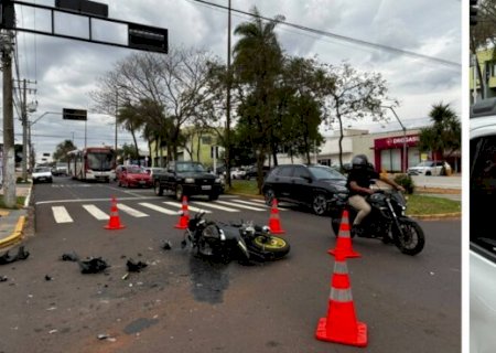 Motociclista fica em estado grave após acidente e trava trânsito em Campo Grande