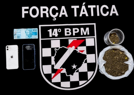 GLÓRIA DE DOURADOS: Força Tática prende jovem por tráfico de drogas