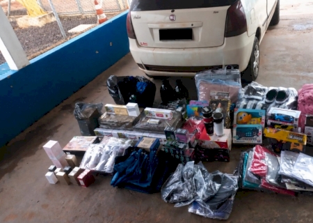 DEODÁPOLIS: Polícia Militar combate contrabando e descaminho e apreende veículo e mercadorias de origem estrangeira