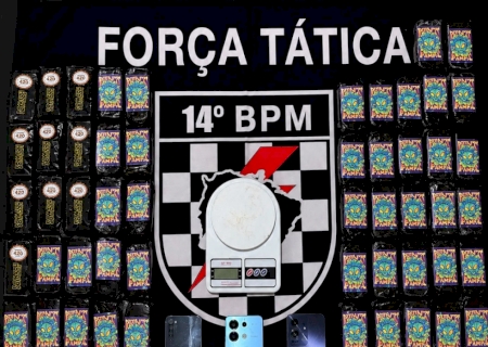 FÁTIMA DO SUL: Força Tática do 14º BPM apreende mais de 6 quilos de haxixe e prende duas pessoas por tráfico e associação para o tráfico