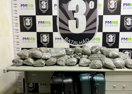 Dois jovens são presos com mais de 62 kg de maconha e skunk em Dourados