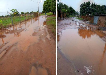 ANGÉLICA: Moradores relatam ruas alagadas e pedem providências no Jardim dos Estados