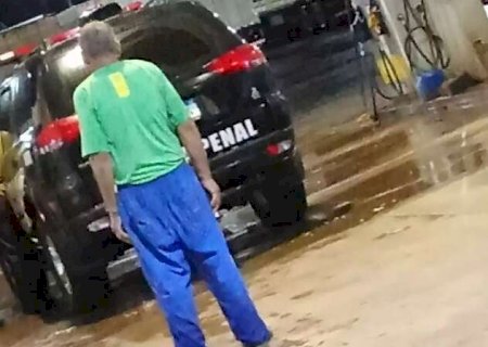 B&ecirc;bado detido com viatura da Pol&iacute;cia Penal furtou picape 9 dias antes